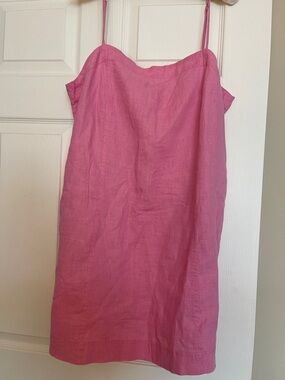 Madewell Pink Linen Blend Sundress